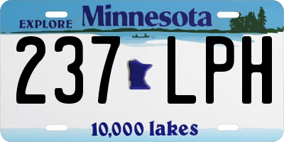 MN license plate 237LPH