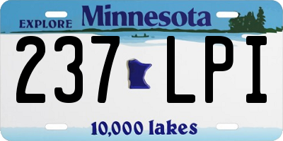 MN license plate 237LPI