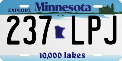 MN license plate 237LPJ