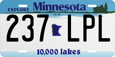 MN license plate 237LPL