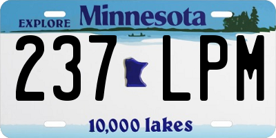 MN license plate 237LPM