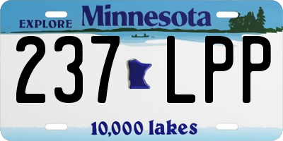 MN license plate 237LPP