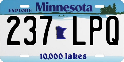 MN license plate 237LPQ