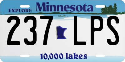 MN license plate 237LPS