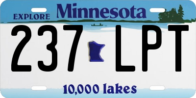 MN license plate 237LPT
