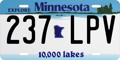 MN license plate 237LPV