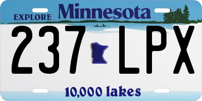 MN license plate 237LPX