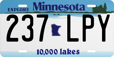 MN license plate 237LPY