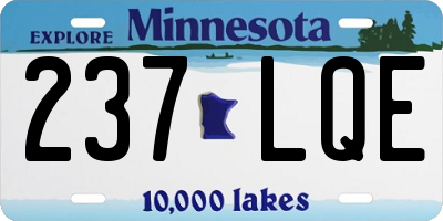 MN license plate 237LQE
