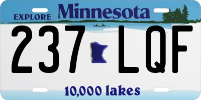 MN license plate 237LQF