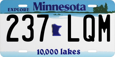 MN license plate 237LQM