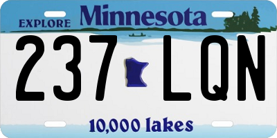 MN license plate 237LQN