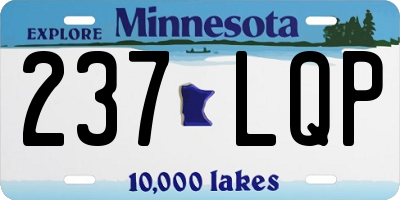 MN license plate 237LQP