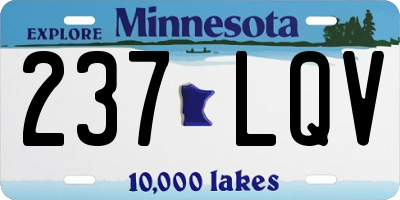 MN license plate 237LQV