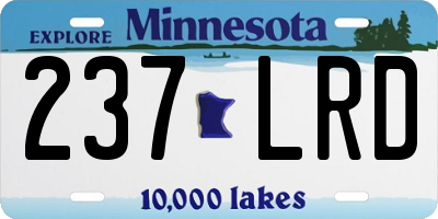 MN license plate 237LRD