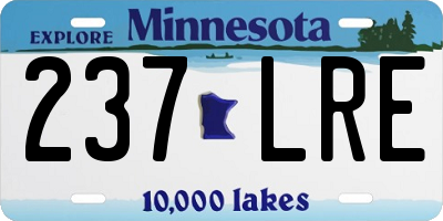 MN license plate 237LRE