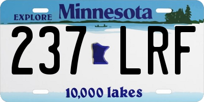 MN license plate 237LRF