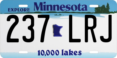 MN license plate 237LRJ