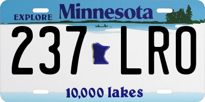MN license plate 237LRO