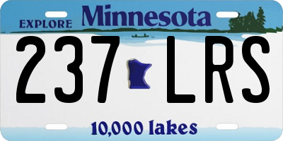 MN license plate 237LRS