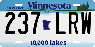 MN license plate 237LRW