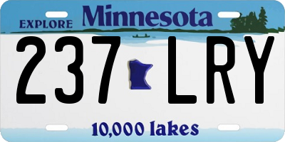 MN license plate 237LRY