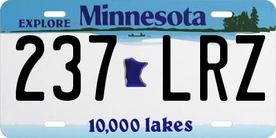MN license plate 237LRZ