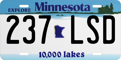 MN license plate 237LSD