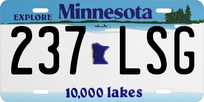MN license plate 237LSG