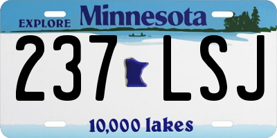 MN license plate 237LSJ