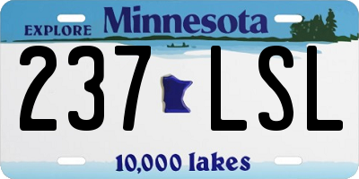 MN license plate 237LSL