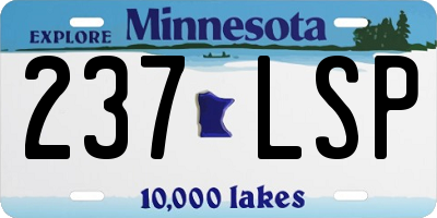 MN license plate 237LSP