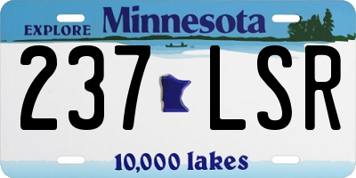 MN license plate 237LSR
