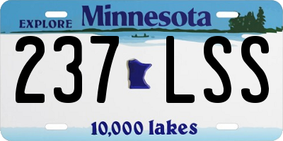 MN license plate 237LSS