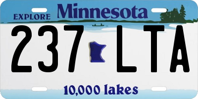 MN license plate 237LTA