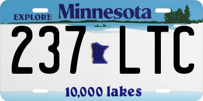 MN license plate 237LTC