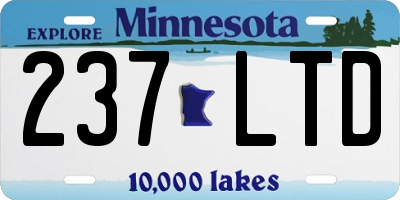 MN license plate 237LTD