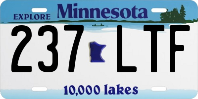 MN license plate 237LTF