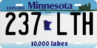 MN license plate 237LTH