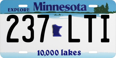 MN license plate 237LTI