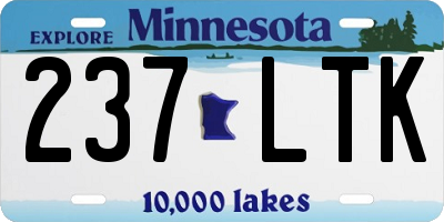 MN license plate 237LTK