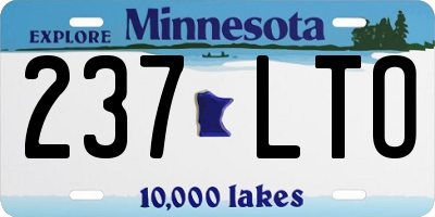 MN license plate 237LTO