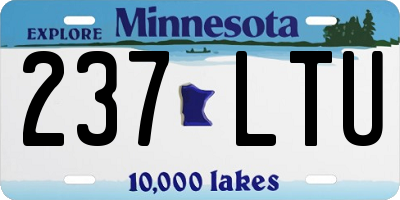MN license plate 237LTU