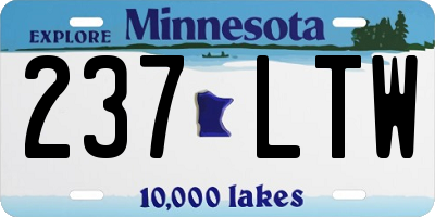 MN license plate 237LTW