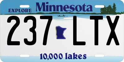 MN license plate 237LTX
