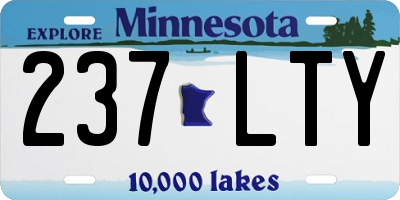 MN license plate 237LTY