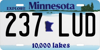 MN license plate 237LUD