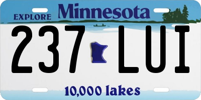 MN license plate 237LUI