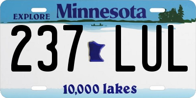 MN license plate 237LUL