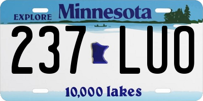 MN license plate 237LUO